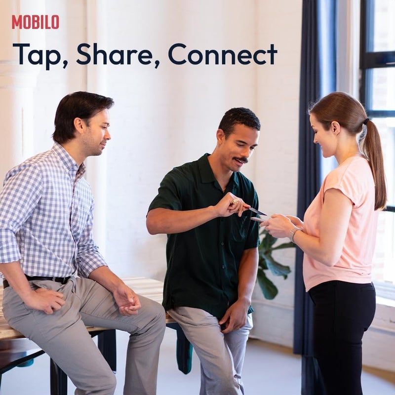Mobilo Digital Business Card - Tap, Share, Connect - No App Required - Android & Smart Phone - Black Metal Card - Image 5